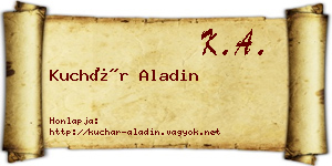 Kuchár Aladin névjegykártya